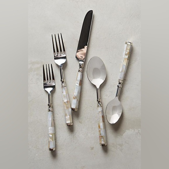 Anthropologie Other - Anthropologie Mother-Of-Pearl Flatware 5 Piece Setting